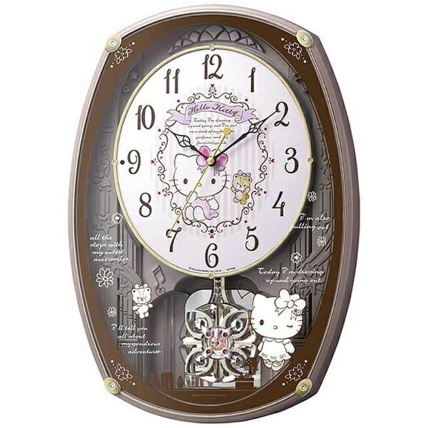 リズム時計　RHYTHM 掛け時計 【ハローキティM540】 ピンク 4MN540MB13 [電波自動受信機能有]