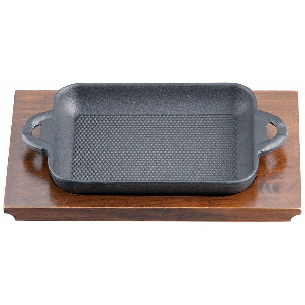 アイアンクラフト｜IRON CRAFT 《IH非対応》 南部鉄器 ミニ角皿（木台付） ＜PKK9701＞[PKK9701]