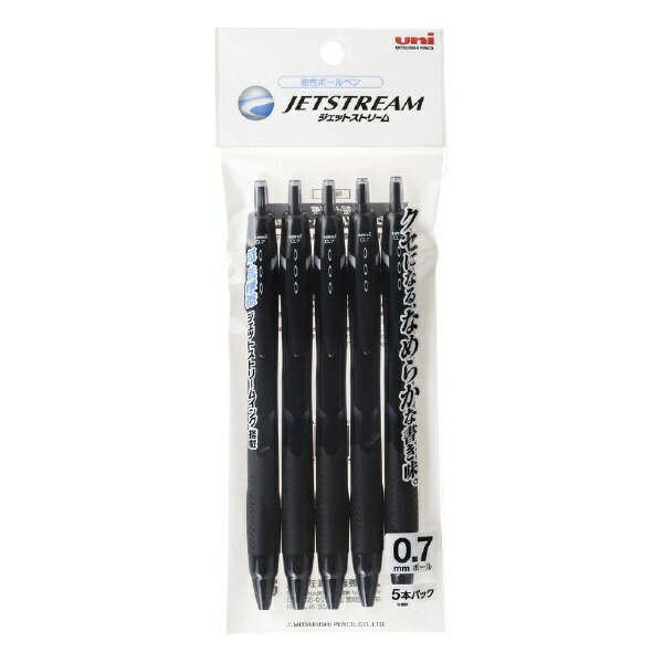 三菱鉛筆｜MITSUBISHI PENCIL JETSTREAM(ジェットストリーム) ボールペン 5本パック 黒(インク色：黒) SXN150075P.24 0.7mm
