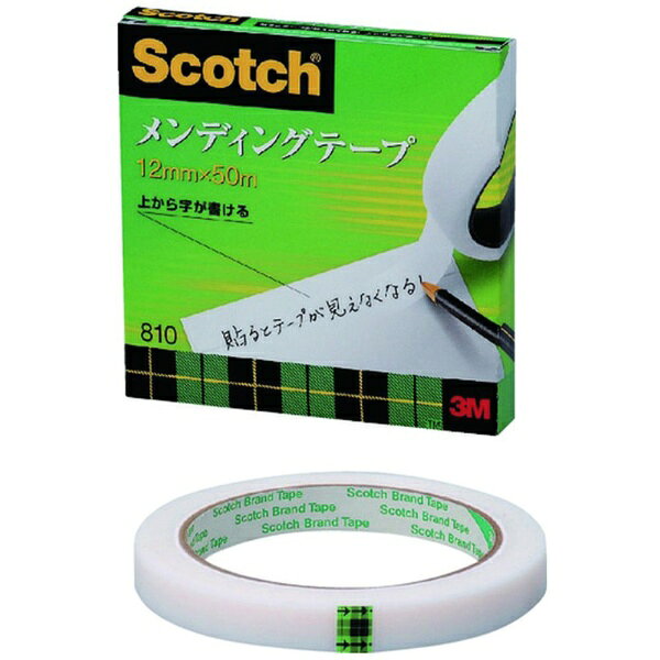 ■コピーやスキャンをしても影がでません。■貼るとテープがほとんど見えなくなり上質な仕上げ感です。■テープの上から文字が書けます。■丈夫で変色しにくく、本・辞書などの補修に最適です。■フラットファイル類の見出し部の保護、補強に便利です。【用途】・書類の補修・補強・修正に。・切り貼りやスクラップ、ラベルの作成や保護に。・直接文字が書けないものへの書き込み、パンチ穴などの補強に。・本の修理や封筒などの封かんに。【仕様】・色： 半透明・幅（mm）： 12・長さ（m）： 50・厚さ（mm）： 0.058・引張強度（N/10mm）： 23.4・芯径（インチ/mm）： 3/76・タイプ： 1巻パック・粘着力： 2.7N／10mm・手で切断可能・紙箱入り・巻芯には再生紙を使用（分別廃棄不要）・引張強度： 23.4N/10mm【材質／仕上】・基材： アセテートフィルム マットフィニッシュ（つや消し加工）・粘着剤： アクリル系【注意】・巻芯径25mmタイプは通常のテープカッターではご使用いただけません。・巻芯径76mmの大容量パックは長さが30mです。