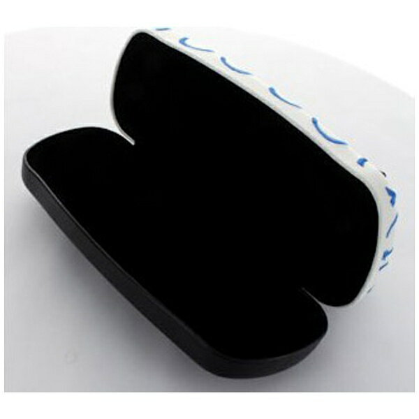 名古屋眼鏡｜Nagoya Gankyo メタルハード メガネケース メガネ刺繍 2219-03 BL ホワイト×ブルー