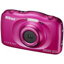 【送料無料】 ニコン 防水コンパクトデジタルカメラ　COOLPIX（クールピクス） W100（ピンク）