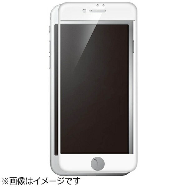 DEFF｜ディーフ iPhone 7 Plus用　Hybrid 3D Glass Screen Protector 0.21mm 表面用 ブルーライトカットタイプ　ホワイト　DG-IP7PB2FWH