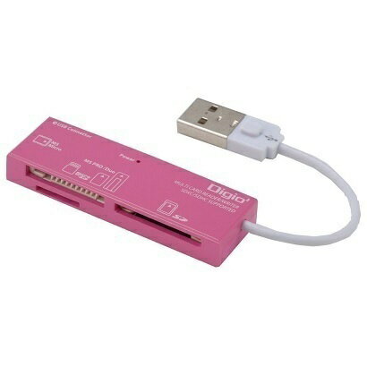 ナカバヤシ｜Nakabayashi CRW-5M69P マルチカードリーダー・ライター Digio2 ピンク [USB2.0]