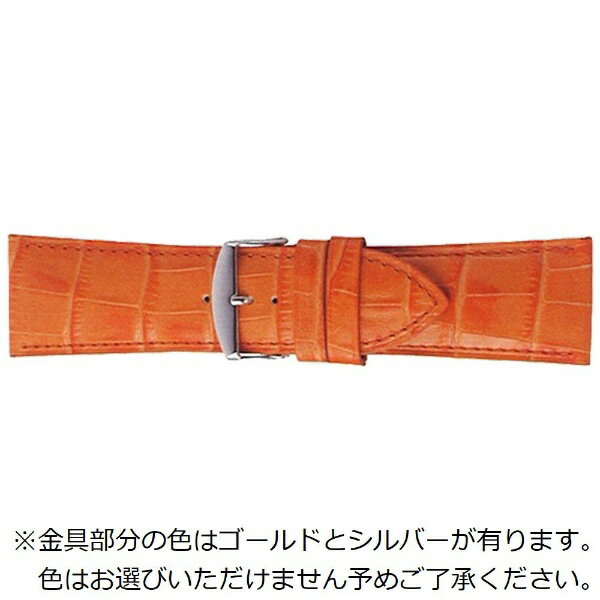 バンビ｜BAMBI 時計バンド 本革 型押し ワイドタイプ かん幅24mm 美錠幅22mm【金具色指定不可】 オレンジ BK111O-W
