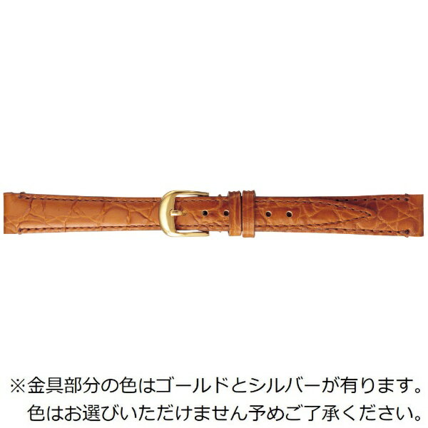 バンビ｜BAMBI 時計バンド 本革 型押し イタリアンカラー 裏ラバー かん幅12mm 美錠幅10mm【金具色指定不可】 エルセ ブラウン SK007C0-I