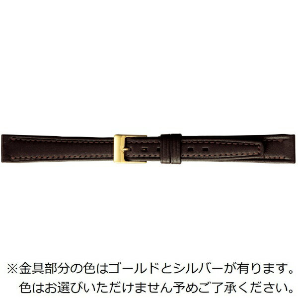 バンビ｜BAMBI 時計バンド 本革 スムース 備長炭 かん幅14mm 美錠幅12mm【金具色指定不可】 グレーシャス ダークブラウン C113BL