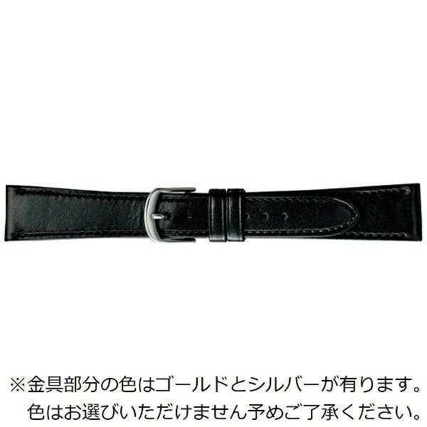 バンビ|BAMBI 時計バンド カンガルー革 かん幅16mm 美錠幅14mm 【金具色指定不可】 グレーシャス ブラック BC017A-N