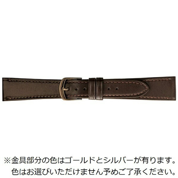 バンビ｜BAMBI 時計バンド カンガルー革 かん幅16mm 美錠幅14mm 【金具色指定不可】 グレーシャス ダークブラウン BC017B-N