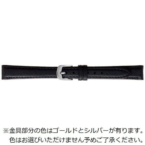 バンビ|BAMBI 時計バンド 牛革 エコピュアラ ハイクラス かん幅14mm 美錠幅12mm 【金具色指定不可】 グレーシャス ブラック BEA001AL