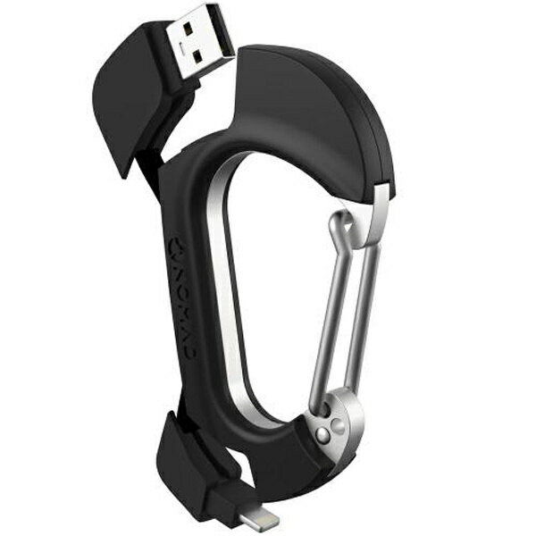 CASEPLAY｜ケースプレイ iPad / iPad mini / iPhone / iPod対応　Lightning ⇔ USBケーブル 充電 （ブラック）　MFi認証　carabiner for Lightning
