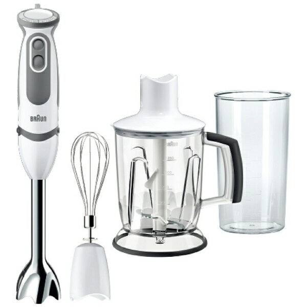 【送料無料】 ブラウン ハンドブレンダー 「ブラウン マルチクイック5 ヴァリオ」 　MQ5045 ホワイト/グレー