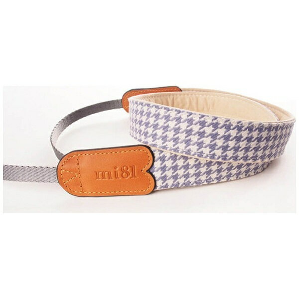 mi81｜エムアイ81 デジタル一眼カメラ用ネックストラップ　MN008PC　千鳥柄ブルー