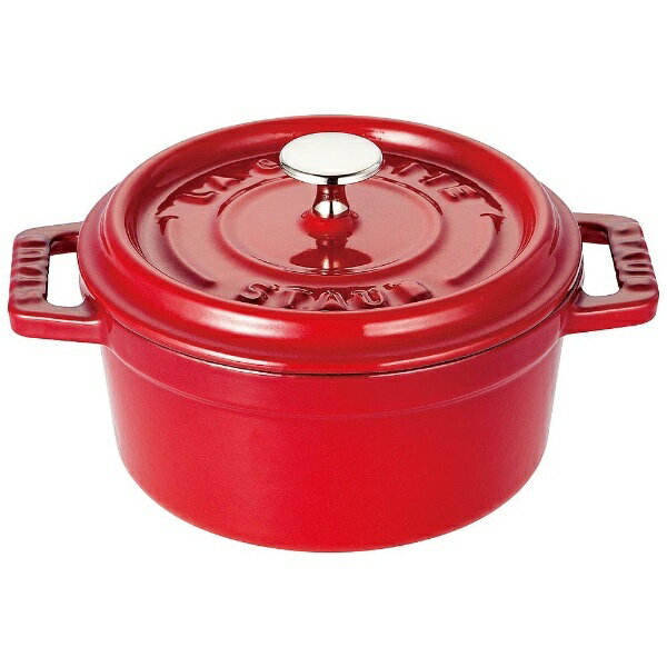 STAUB｜ストウブ 《IH対応》ホーロー鍋 「ミニピコココットラウンド」（200ml）　40509-799 チェリー[40509799ラウンド10]