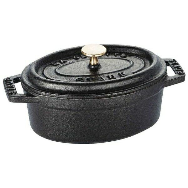 ピコココットオーバル STAUB｜ストウブ 《IH対応》ホーロー鍋 「ミニピコココットオーバル」（200ml）　40500-111 ブラック[40500111オーバル11]