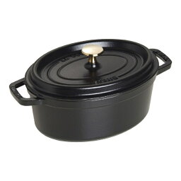 ピコココットオーバル STAUB｜ストウブ 《IH対応》ホーロー鍋 「ピコココットオーバル」（2.3L）　40500-231 ブラック[40500231オーバル23]