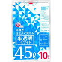 日本技研工業｜NIPPON GIKEN INDUSTRIAL ゴミ袋 WH-3 白 45L /10枚 /半透明