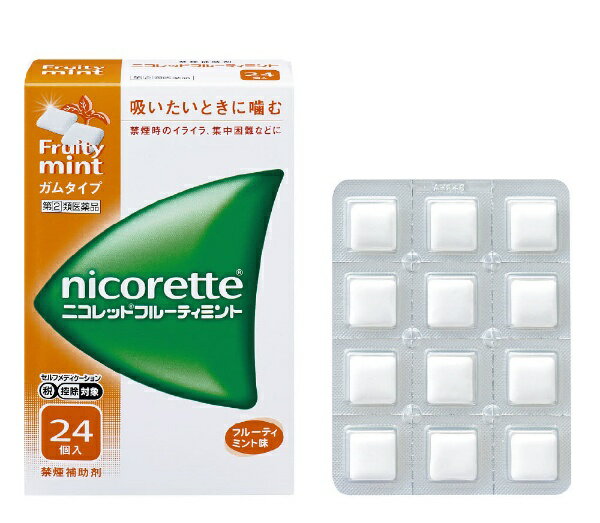 【第（2）類医薬品】ニコレットフルーティミント（24個）★セルフメディケーション税制対象商品アリナミン製薬｜Alinamin Pharmaceutical