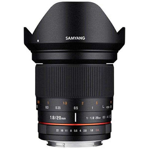 SAMYANG｜サムヤン カメラレンズ 20mm F1.8 ED AS UMC ブラック キヤノンEF /単焦点レンズ 20MMF18キヤノンEF