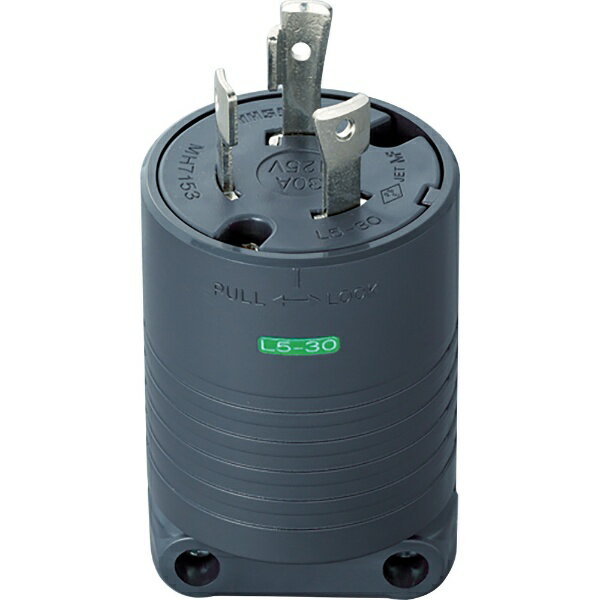 明工社｜Meikosha 明工　接地2P30A引掛プラグ（L5−30）30A．125V（黒） MH7153B