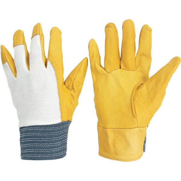 ミドリ安全｜MIDORI ANZEN ミドリ安全　牛表革手袋　MT−14D　甲メリヤス−黄 MT-14D-KOUMERI-Y
