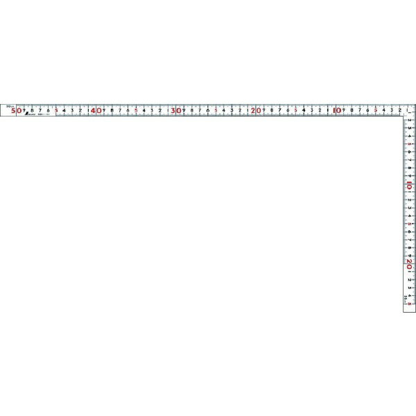 シンワ測定｜Shinwa Rules シンワ　曲尺＿ホワイト名作1尺6寸表裏同目　11103《※画像はイメージです。実際の商品とは異なります》