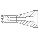 【仕様】・寸法（mm）内径×外径： 2.0×4.9・白光　ノズル／2.0mm画像はイメージです。実際の商品とは色やサイズなどが異なる場合がございます。