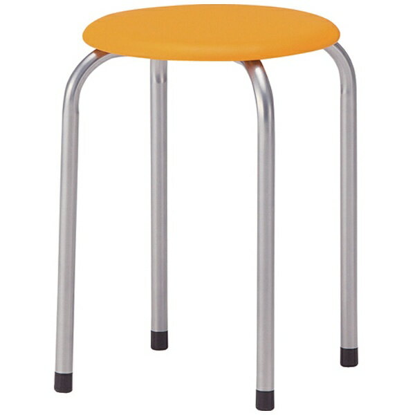 トラスコ中山｜TRUSCO NAKAYAMA TRUSCO　丸イス　塗装脚　Φ320XH445　オレンジ　TMSP-OR