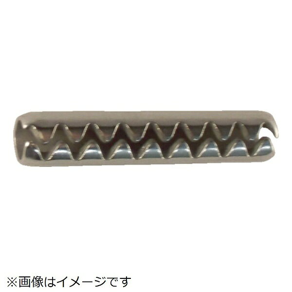 ■相平穴精度を必要としない、簡易型ノックピンです。■外に向かって働くばねの力によって内側から固定します。（適用穴は呼び径と同じです）■波形溝でストレート形に比較し製品同士が絡みにくい形状です。【用途】・部品の連結、位置決め、ねじの回り止めなど。【仕様】・呼び径（mm）： 6・呼び径d×L（mm）： 6×25・寸法（mm）L： 25・パッケージ： ボルトンパック（ブリスターパック）【材質／仕上】・ステンレス（SUS420J2）【注意】・提供不可： SDS 画像はイメージです。実際の商品とは色やサイズなどが異なる場合がございます。