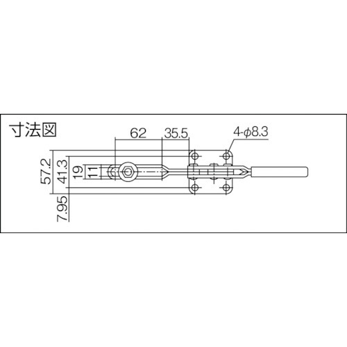 育良精機｜IKURA TOOLS 育良 下方押え型トグルクランプ 水平ハンドル（31113） ISK-HH5500