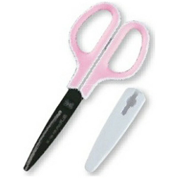 PLUS|プラス はさみ イージーグリップ(左右対称) フィットカットカーブ フッ素コート ホワイト/ピンク SC-175SF