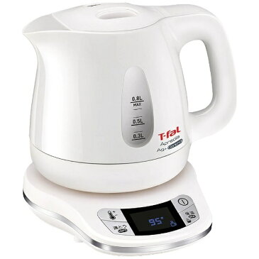 T-fal　ティファール KO6201JP 電気ケトル ApreciaAG+Control（アプレシア エージー・プラス コントロール） パールホワイト [0.8L][KO6201JP] [一人暮らし 単身 単身赴任 新生活 家電]