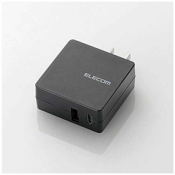 エレコム｜ELECOM スマホ用USB充電コンセントアダプタ Type-C / USB-A充電器 2.4A （C/A） ブラック MPA-ACCEN009BK [2ポート]