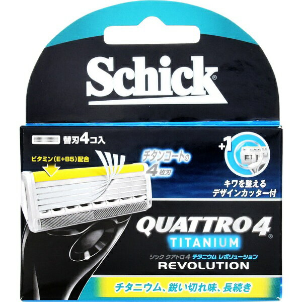 シック｜Schick Schick（シック） クアトロ4 チタニウム レボリューション 替刃4個 〔ひげそり〕