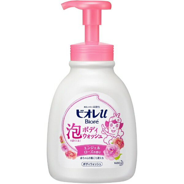 花王｜Kao Biore ビオレu 泡で出てくるボディウォッシュ ポンプ 600mL ローズの香り