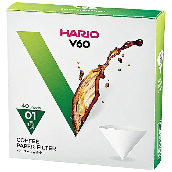 ハリオ｜HARIO V60 用ペーパーフィルター 01W 40枚 VCF-01-40W