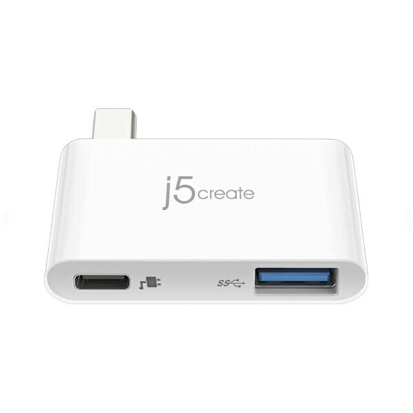 j5 create｜ジェイファイブクリエイト JCH349 USB-C → USB-C＋USB-A 変換ハブ ホワイト 