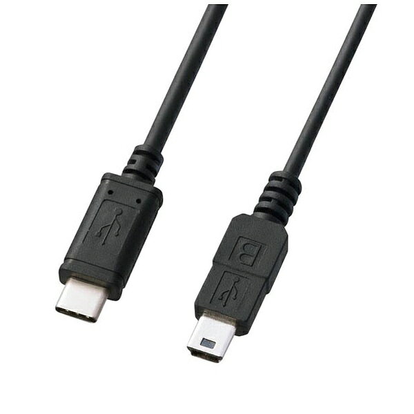 サンワサプライ｜SANWA SUPPLY 1.0m［USB-C ⇔ USB miniB］2.0ケーブル 充電・転送　ブラック　KU-CMB10