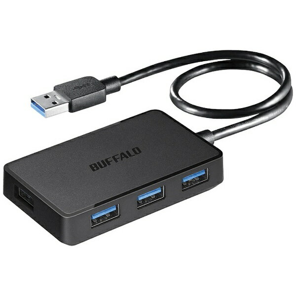 BUFFALO｜バッファロー BSH4U300U3 USBハブ ブラック バスパワー /4ポート /USB3.0対応 BSH4U300U3BK