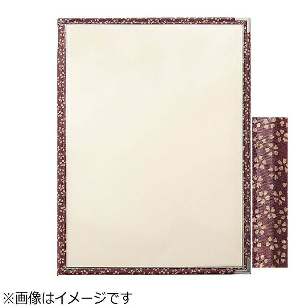 えいむ｜Aim PP布地クリアテーピングメニューブック 桜柄 PTA-441 赤 ＜PMB0102＞[PMB0102]