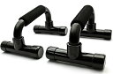 La-VIE|ラ・ヴィ 健康グッズ トレーニング器具 アームバー・プッシュアップバー(ブラック) 3B-3037【筋トレ 初心者向け】