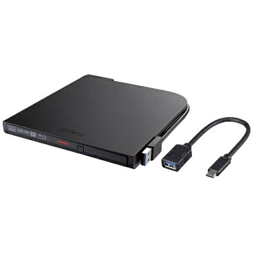 【送料無料】 BUFFALO　バッファロー ポータブルブルーレイドライブ［USB3.1・Win］BDXL対応　ブラック　BRXL-PT6U3-BKD