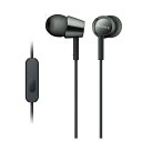 ソニー｜SONY イヤホン カナル型 MDR-EX155AP ブラック φ3.5mm ミニプラグ MDREX155APBQ