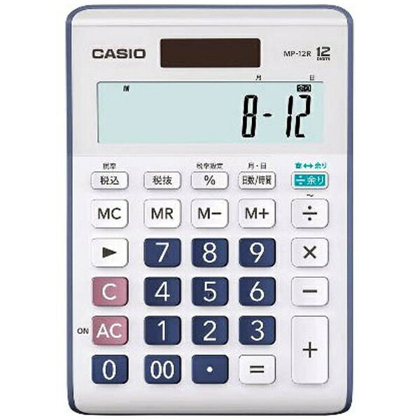 カシオ｜CASIO 余り計算電卓 ブルー M