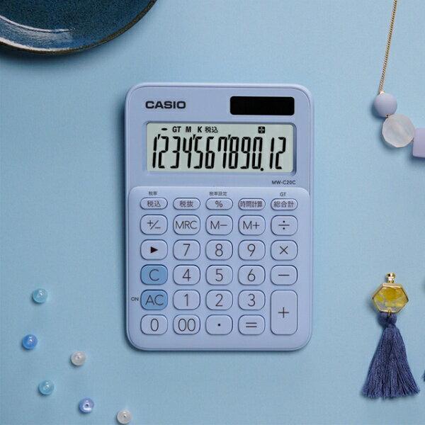 CASIO|カシオ カラフル電卓 ペールブルー...の紹介画像3