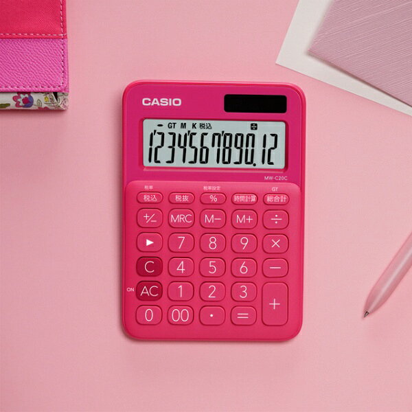 CASIO|カシオ カラフル電卓 ビビッドピン...の紹介画像3