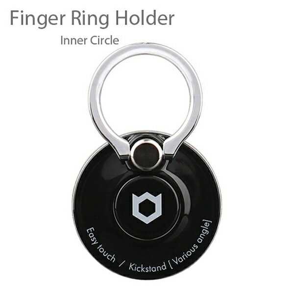 HAMEE｜ハミィ 〔スマホリング〕　iFace Finger Ring Holder インナーサークルタイプ　ブラック　IFACEリングICBK