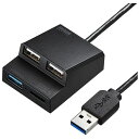 サンワサプライ｜SANWA SUPPLY ［USB-A オス→メス microSDカードスロット / USB-Ax3］変換アダプタ ブラック USB-3HC315BK[USB3HC315BK]