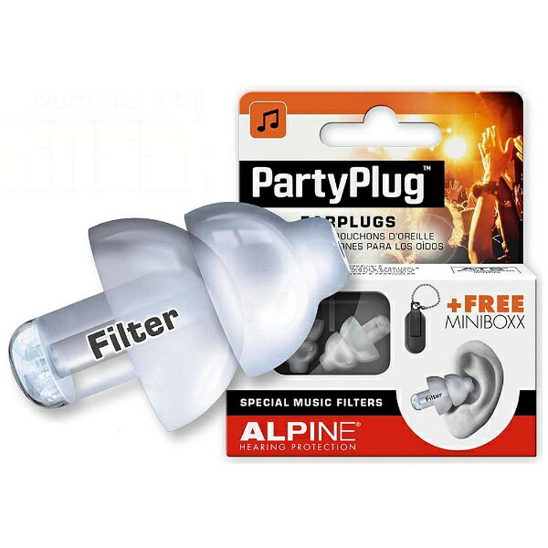 ALPINE｜アルパイン イヤープラグ HEARING PROTECTION （透明） PartyPlug TPR