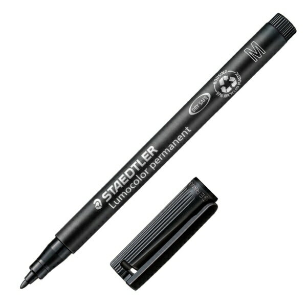 ステッドラー｜STAEDTLER ルモカラーペン 油性マーカー 細書きM（線幅0.8〜1.0mm） ブラック 317-9